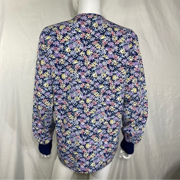 Aramark Uniforms Floral Print Scrubs Nurses Jacket - Picture 4 of 7
